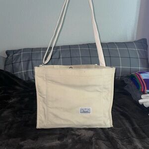 Cream Canvas Tote Bag